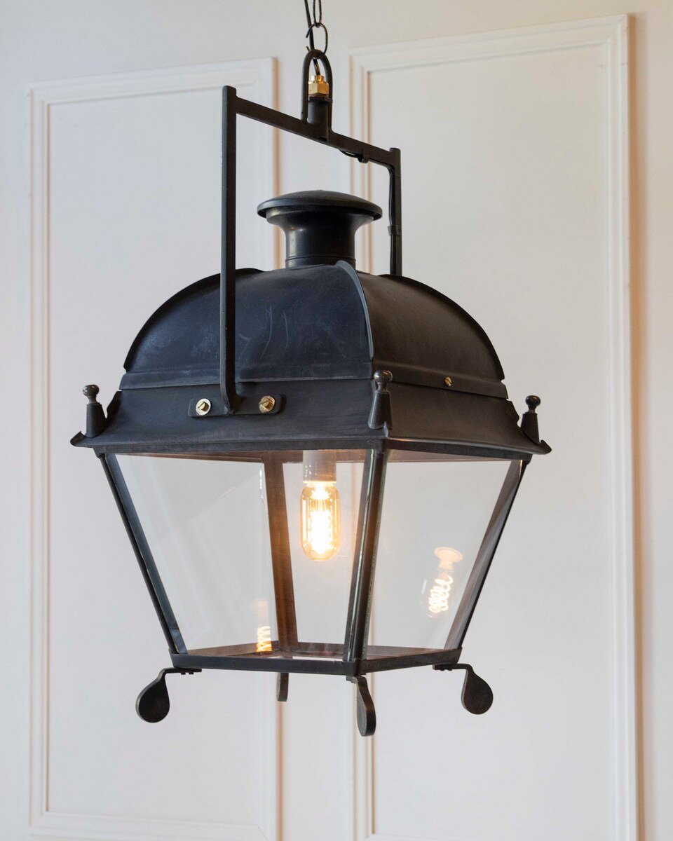 Two available. French Iron Lanterns with Domed Tops, Circa 1900. - JAA