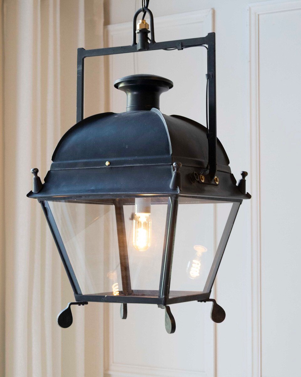 Two available. French Iron Lanterns with Domed Tops, Circa 1900. - JAA