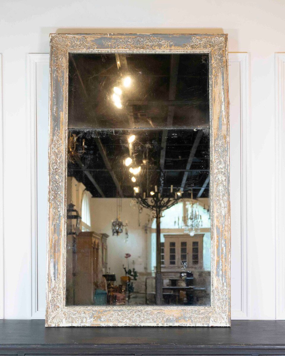 French 19th Century Neoclassical Painted Mirror - JAA