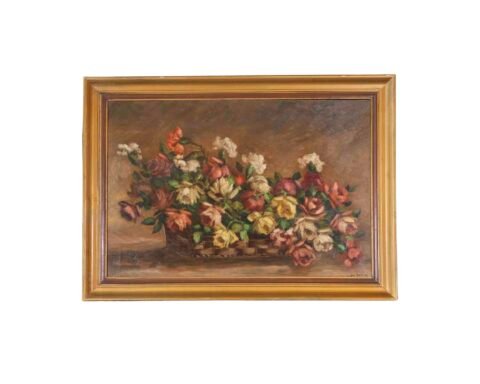 Ivan Gorini, Still Life with Flowers, Oil on Panel