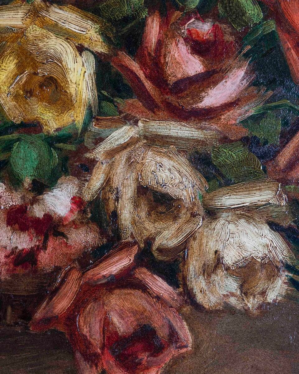 Ivan Gorini, Still Life with Flowers, Oil on Panel - JAA