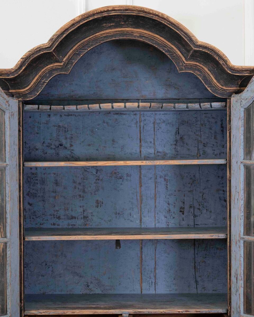 Period Rococo Cabinet with Glass Doors, circa 1820 - JAA