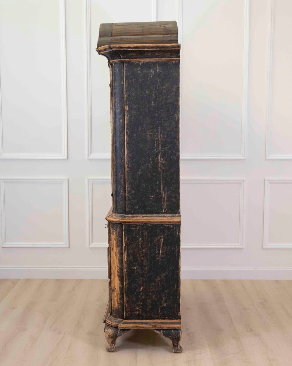 Period Rococo Cabinet with Glass Doors, circa 1820 - JAA
