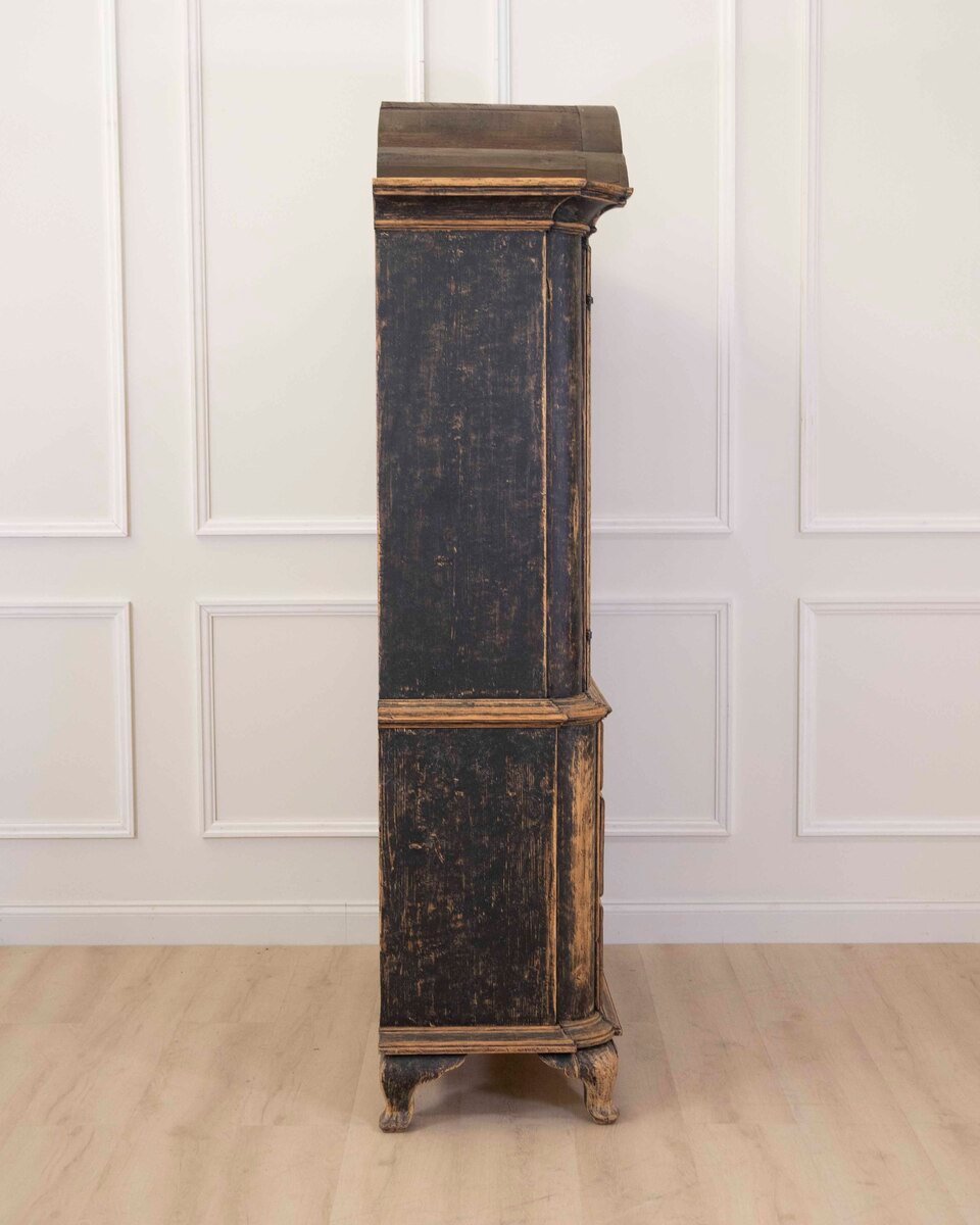 Period Rococo Cabinet with Glass Doors, circa 1820 - JAA