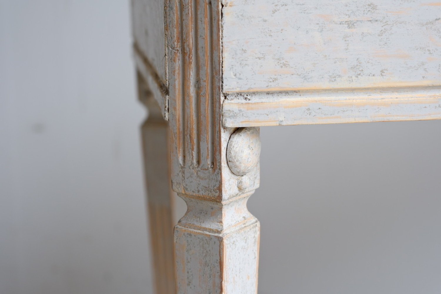 Gustavian Tea Table in Grey Paint, circa 1850 - JAA