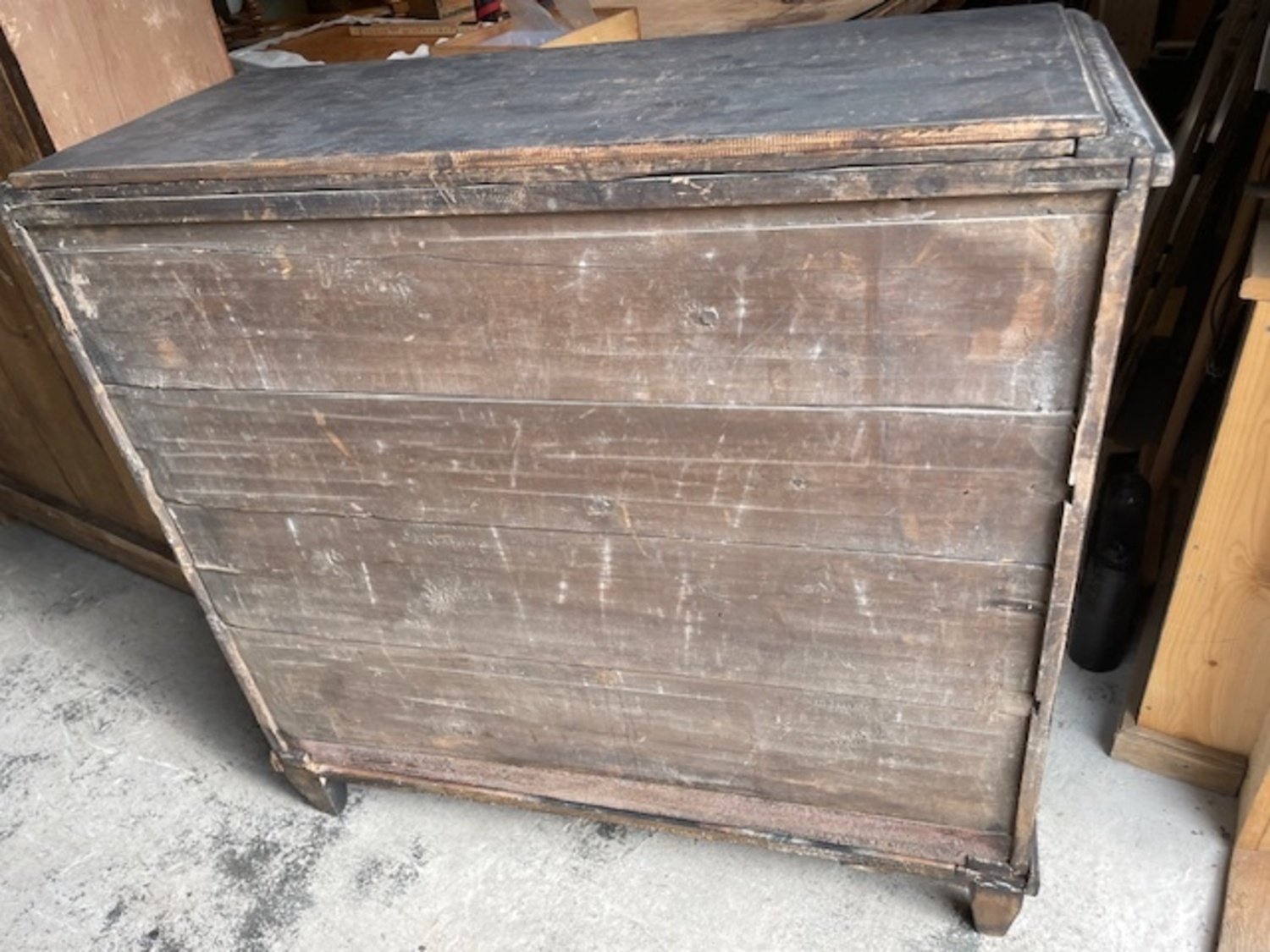 Swedish Gustavian Style Commode in Black Paint with Carved Top, 19th Century - JAA