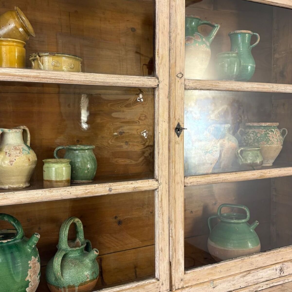 Two-Piece Painted Pine Bookcase, Scandinavia, 19th Century - JAA