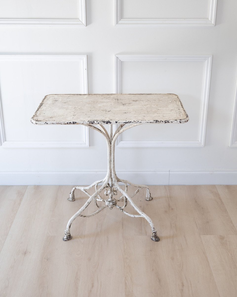 19th Century French Arras Wrought Iron Garden Table - JAA