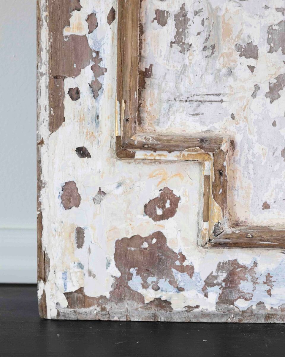 18th Century Carved and Painted Wooden Panel - JAA