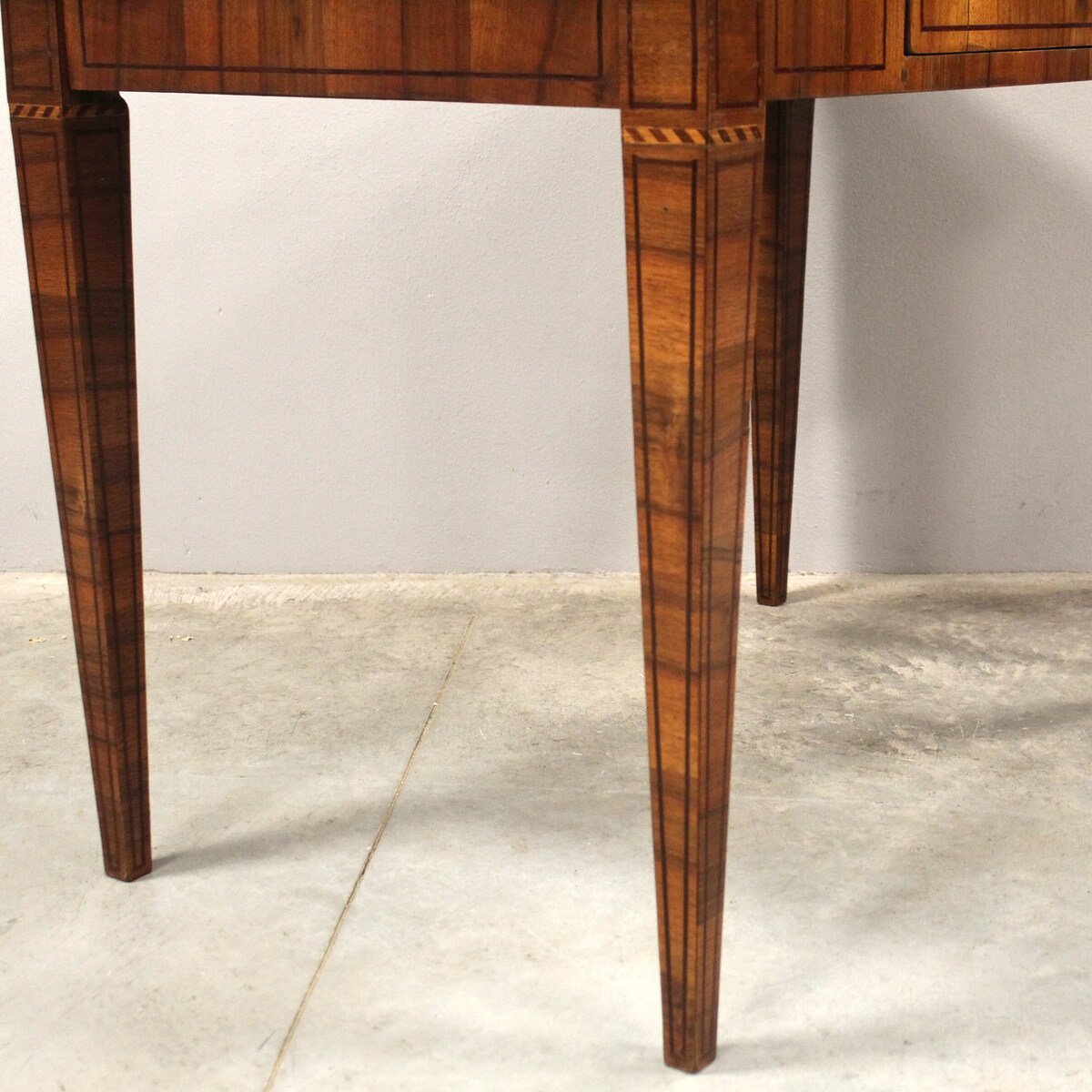 Louis XVI Walnut and Cherrywood Marquetry Writing Table, Late 18th Century - JAA