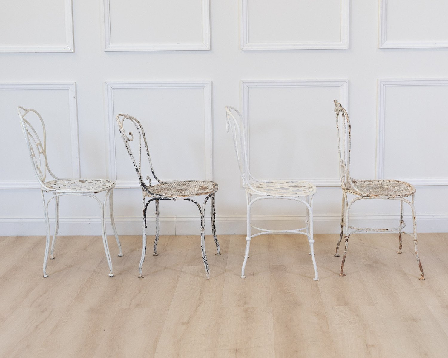 Set of Four French Garden Chairs, 20th Century - JAA