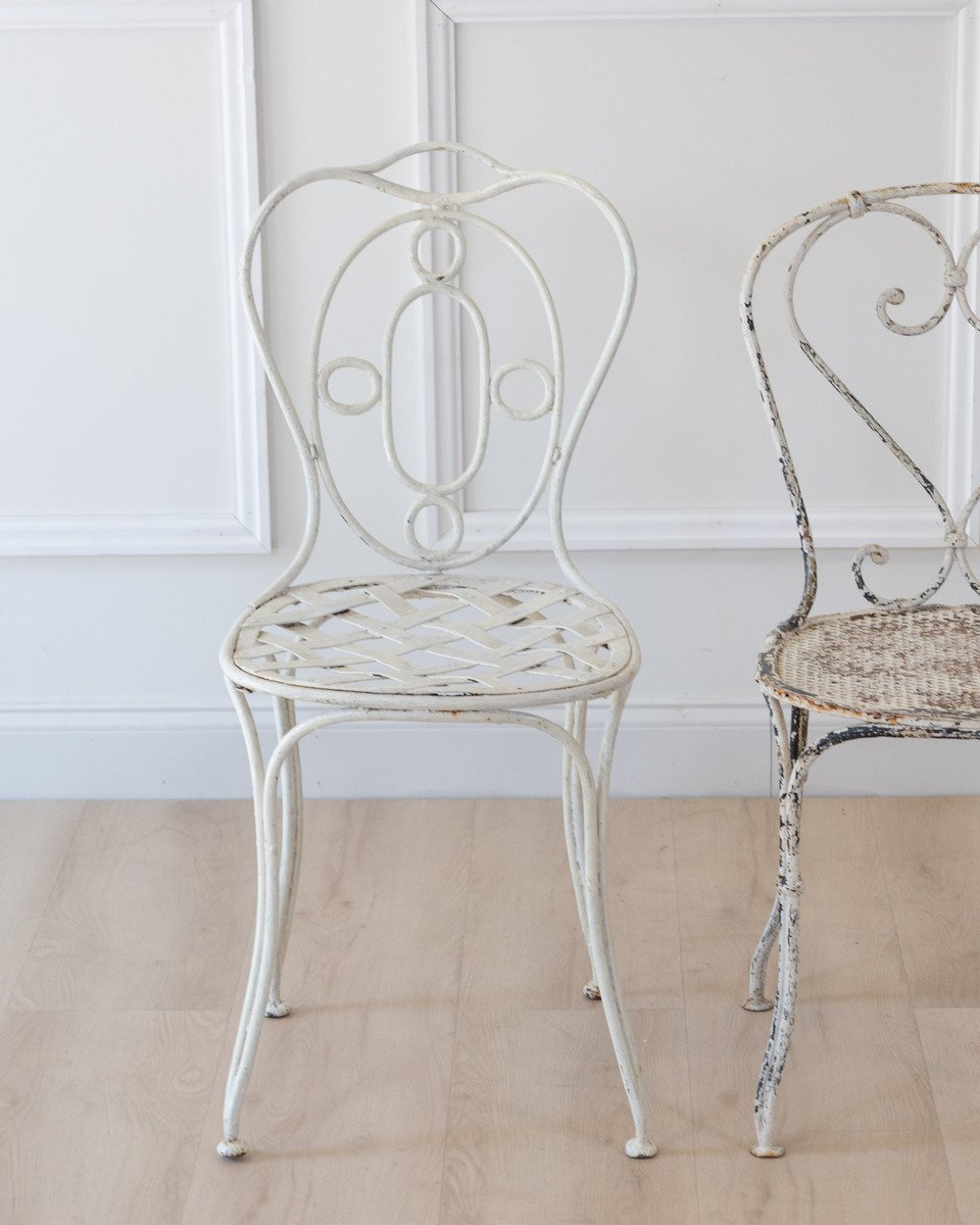 Set of Four French Garden Chairs, 20th Century - JAA