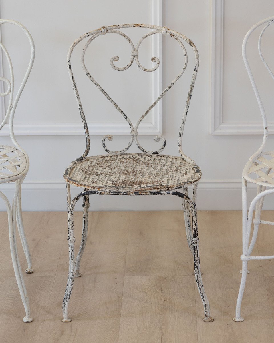 Set of Four French Garden Chairs, 20th Century - JAA