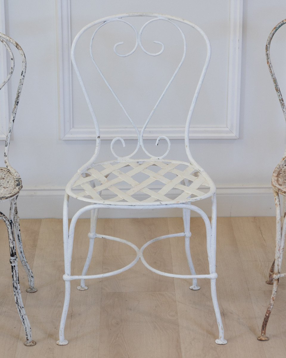 Set of Four French Garden Chairs, 20th Century - JAA