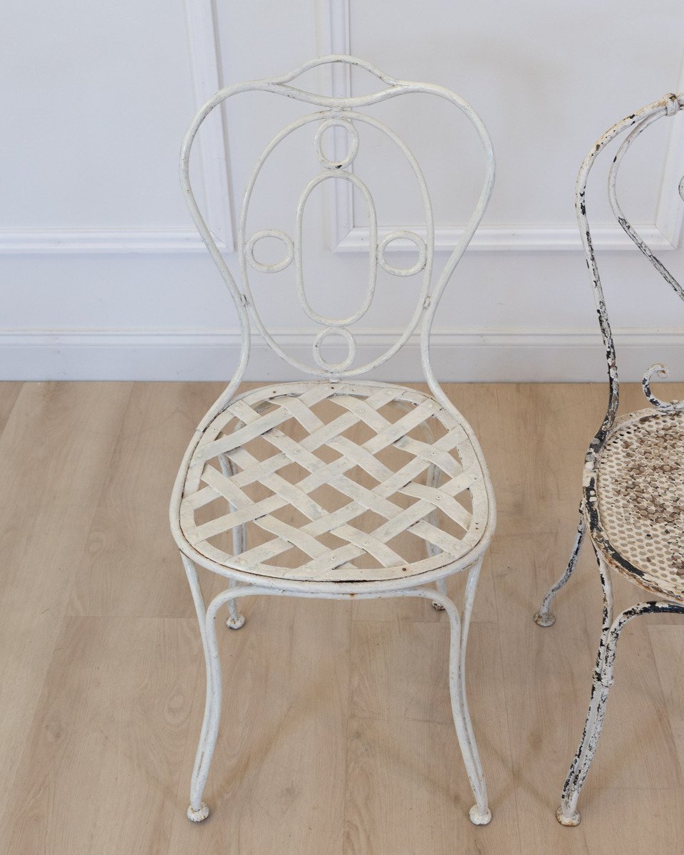 Set of Four French Garden Chairs, 20th Century - JAA