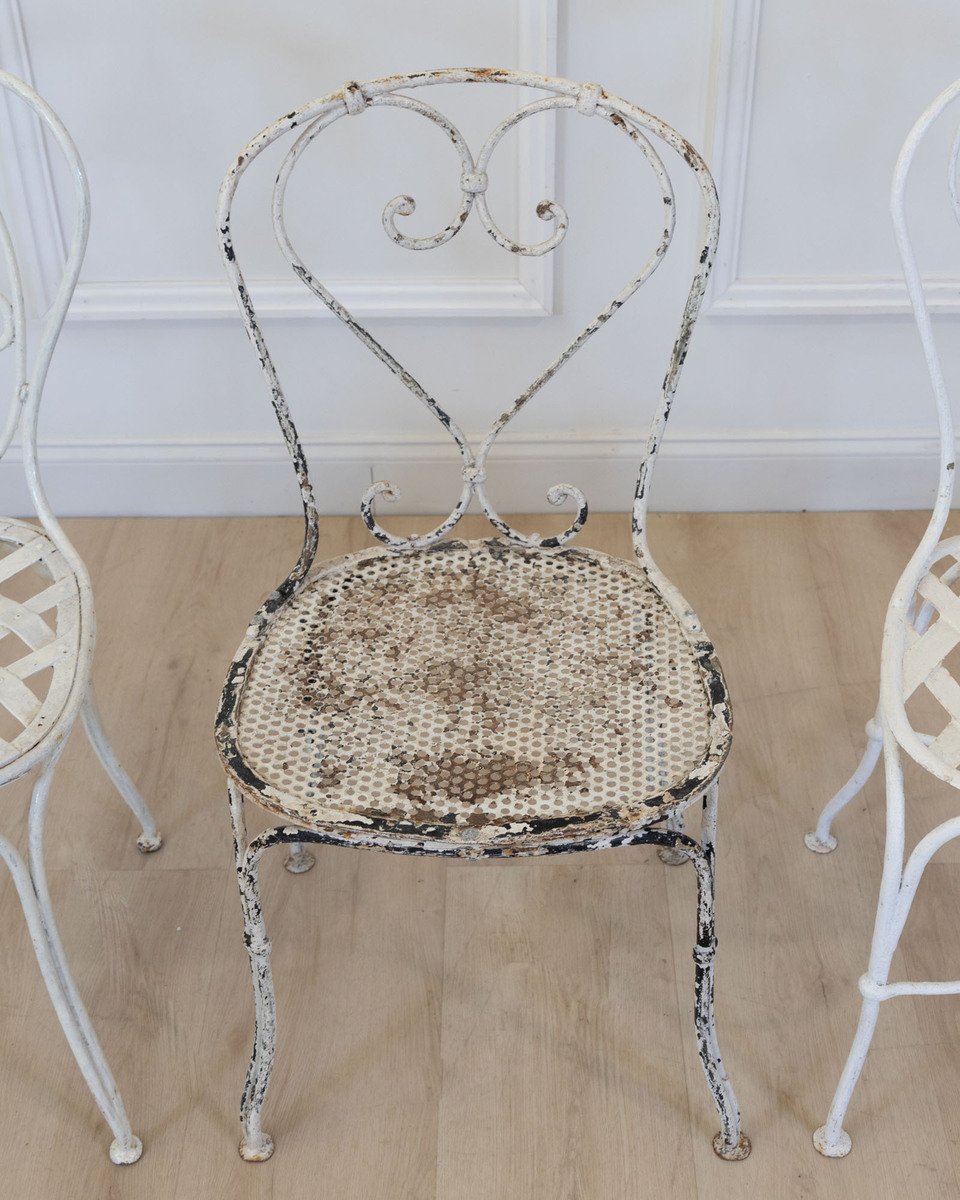Set of Four French Garden Chairs, 20th Century - JAA
