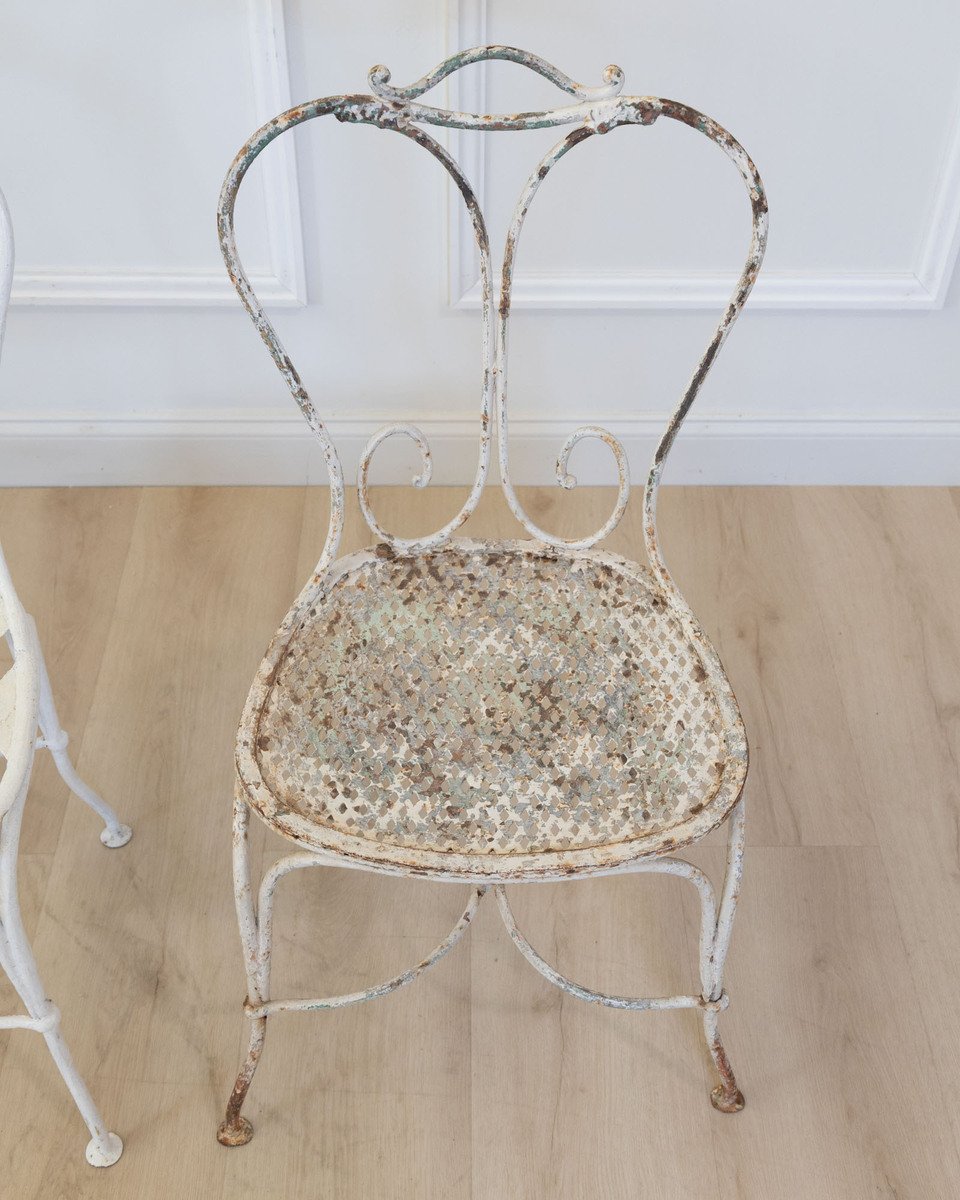 Set of Four French Garden Chairs, 20th Century - JAA