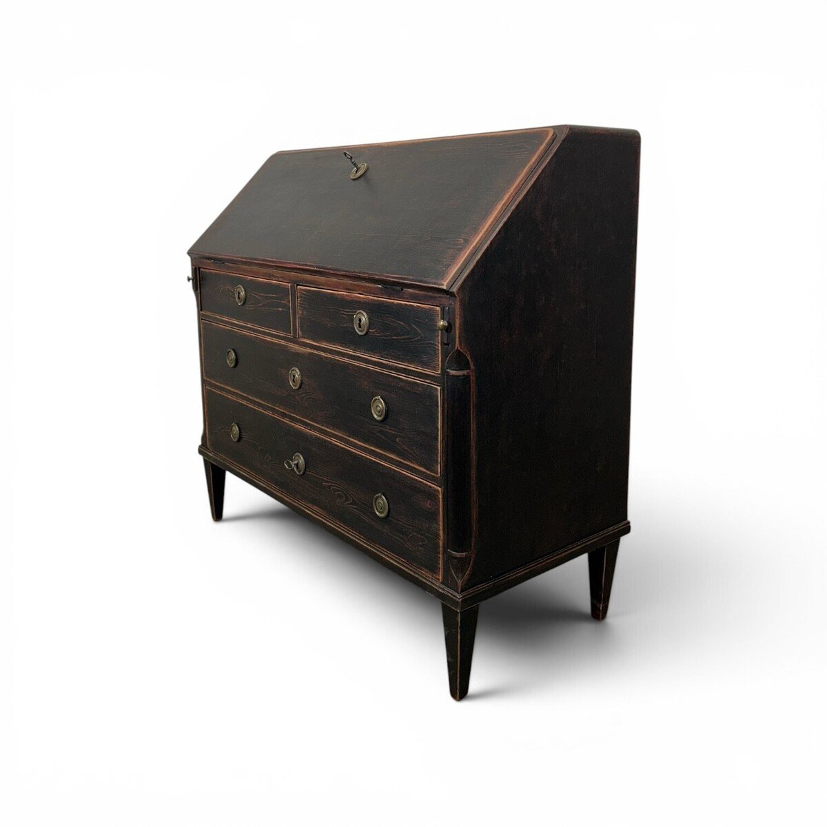 A beautiful Gustavian black bureau from the early 1800s - JAA