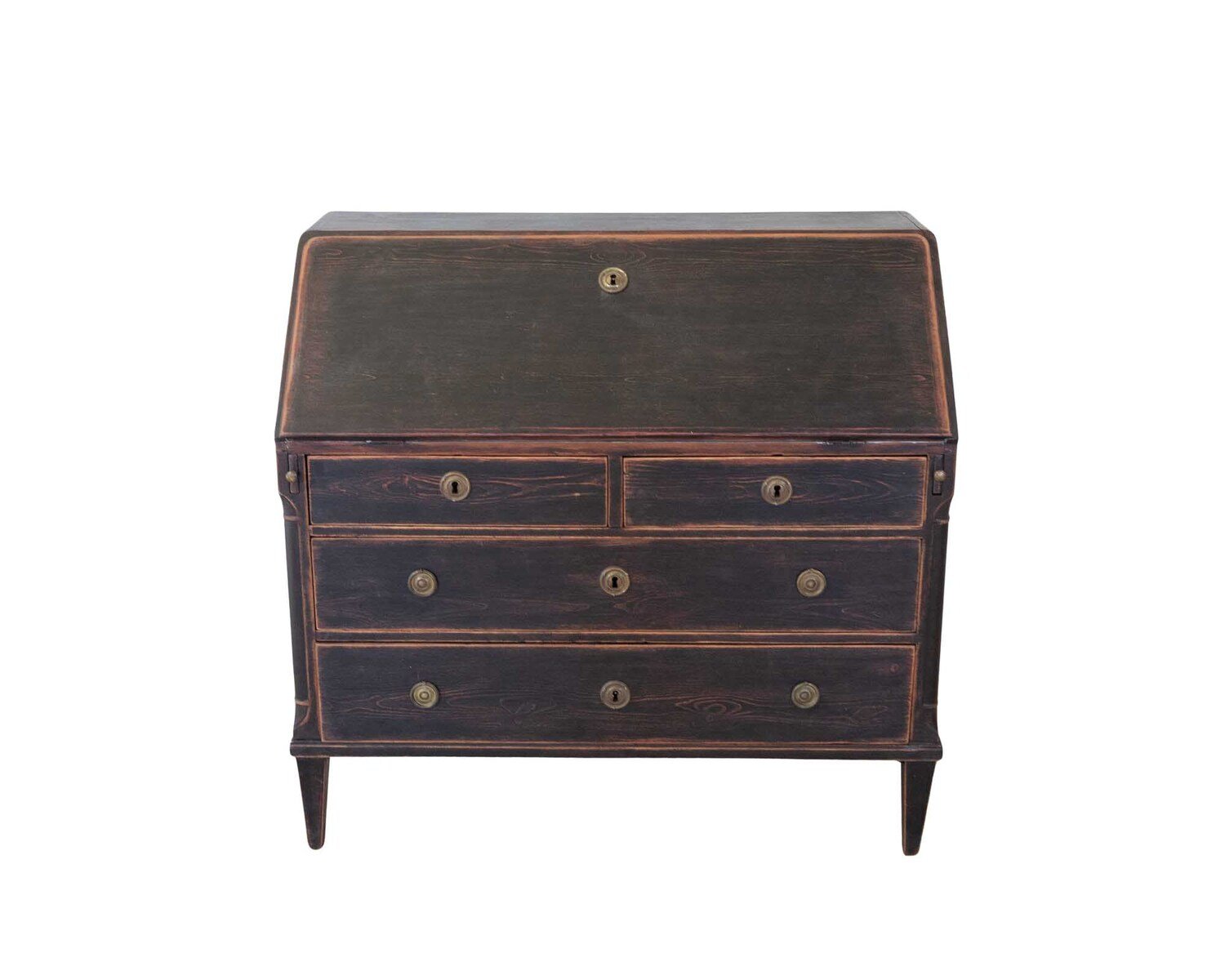 On Hold - A beautiful Gustavian black bureau from the early 1800s