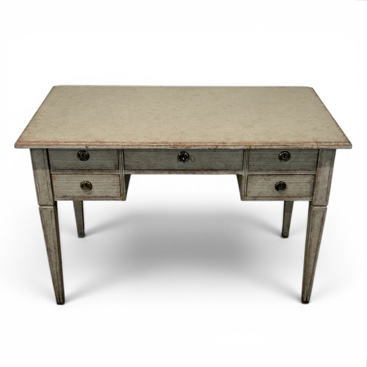A classic Swedish writing desk in grey - JAA