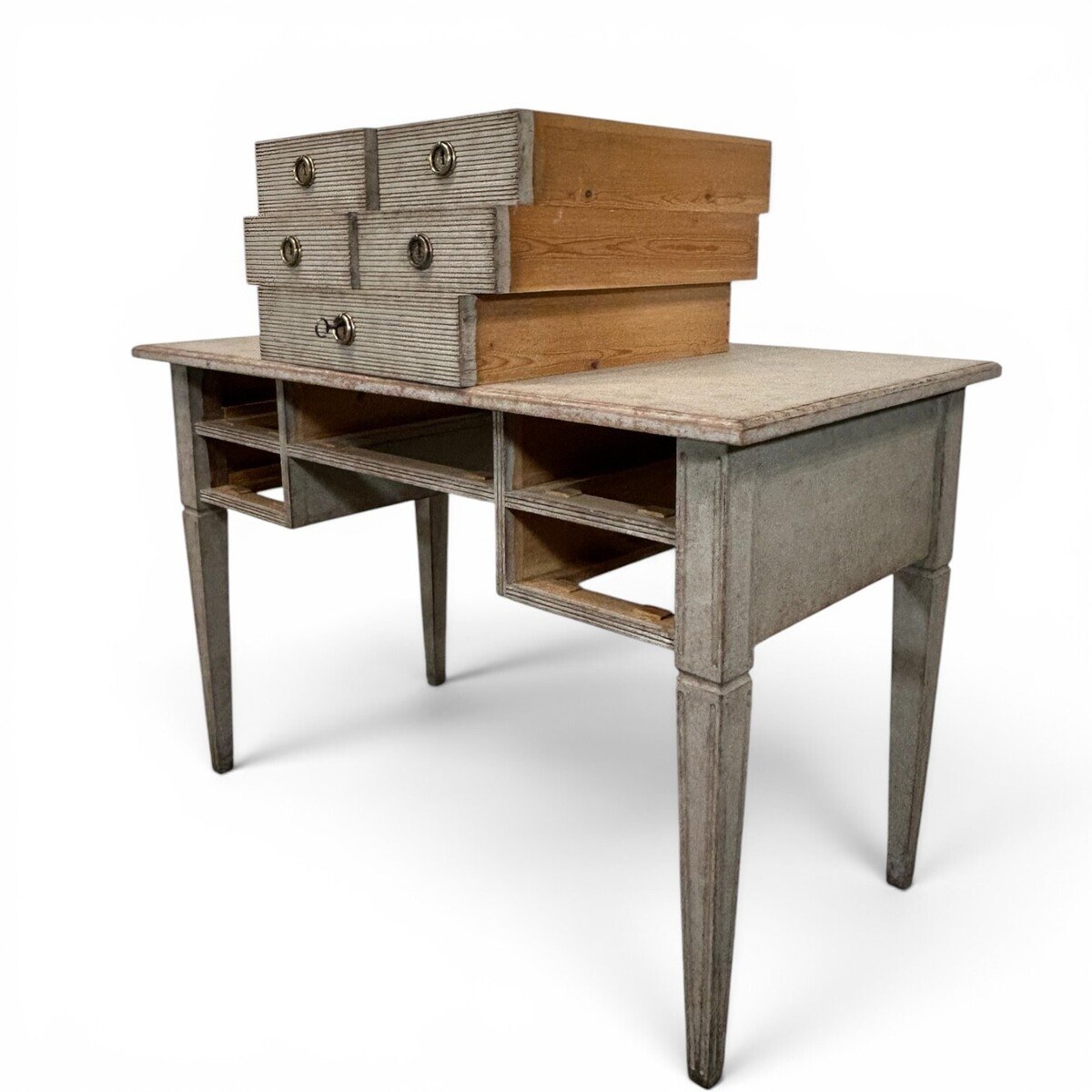 A classic Swedish writing desk in grey - JAA