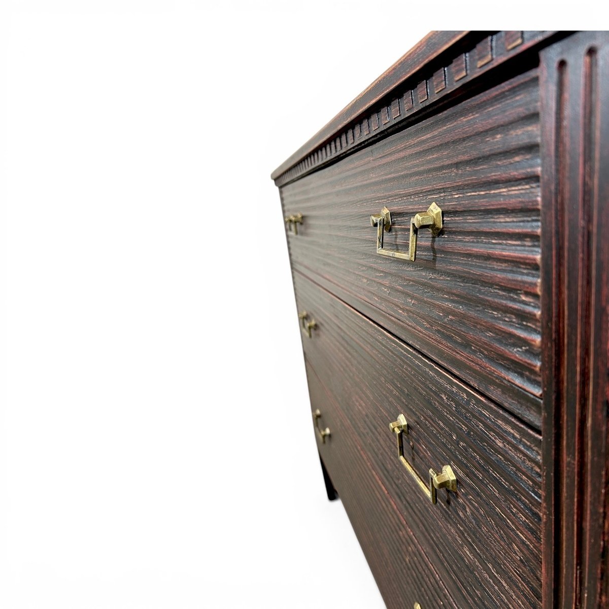 Black Swedish Pine Chest of Drawers – 19th Century - JAA