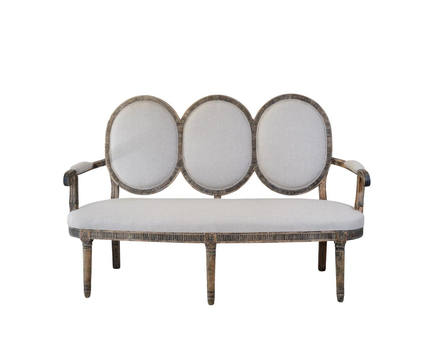 Gustavian Style Sofa in Original Black Paint, circa 1880
