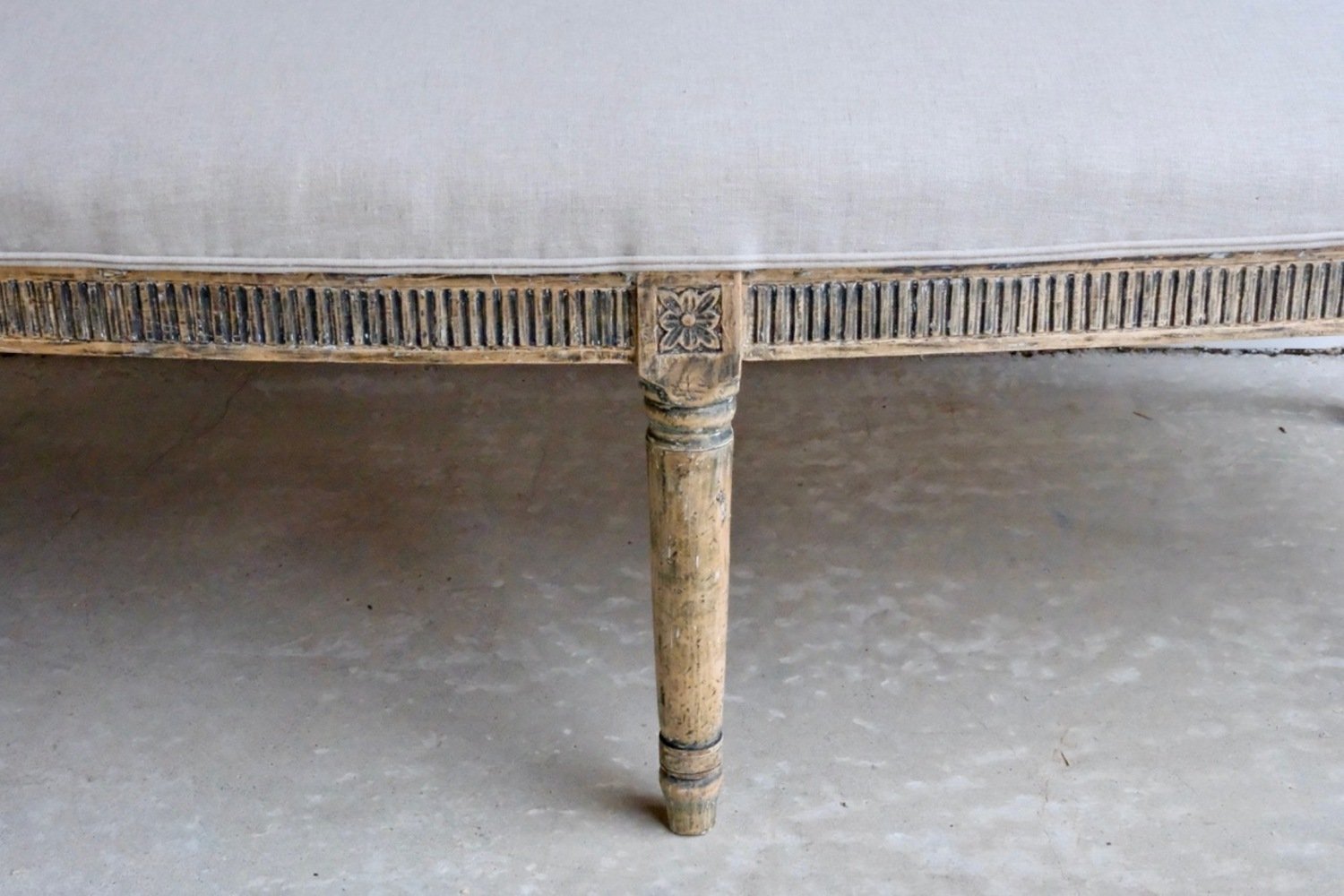 Gustavian Style Sofa in Original Black Paint, circa 1880 - JAA
