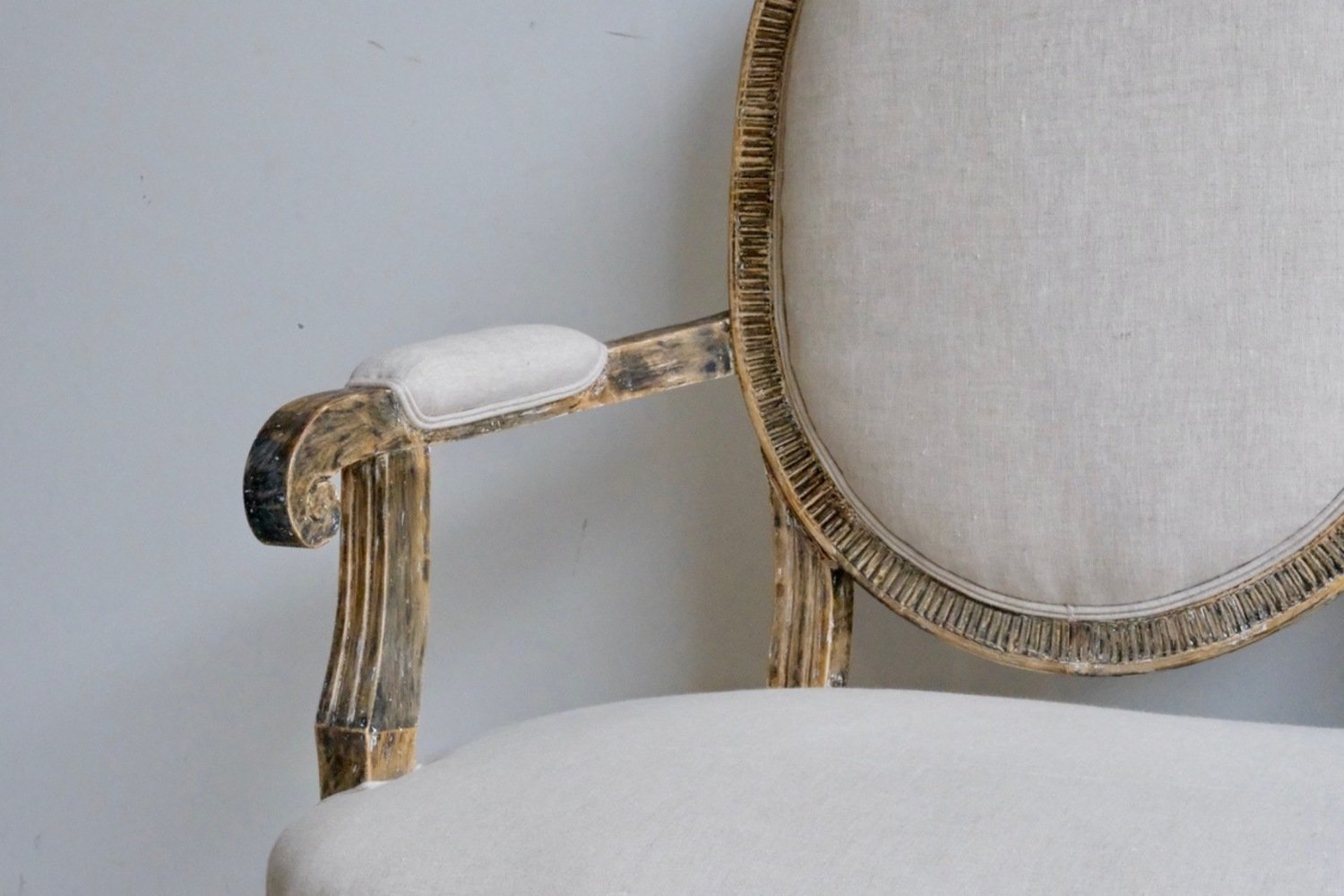 Gustavian Style Sofa in Original Black Paint, circa 1880 - JAA