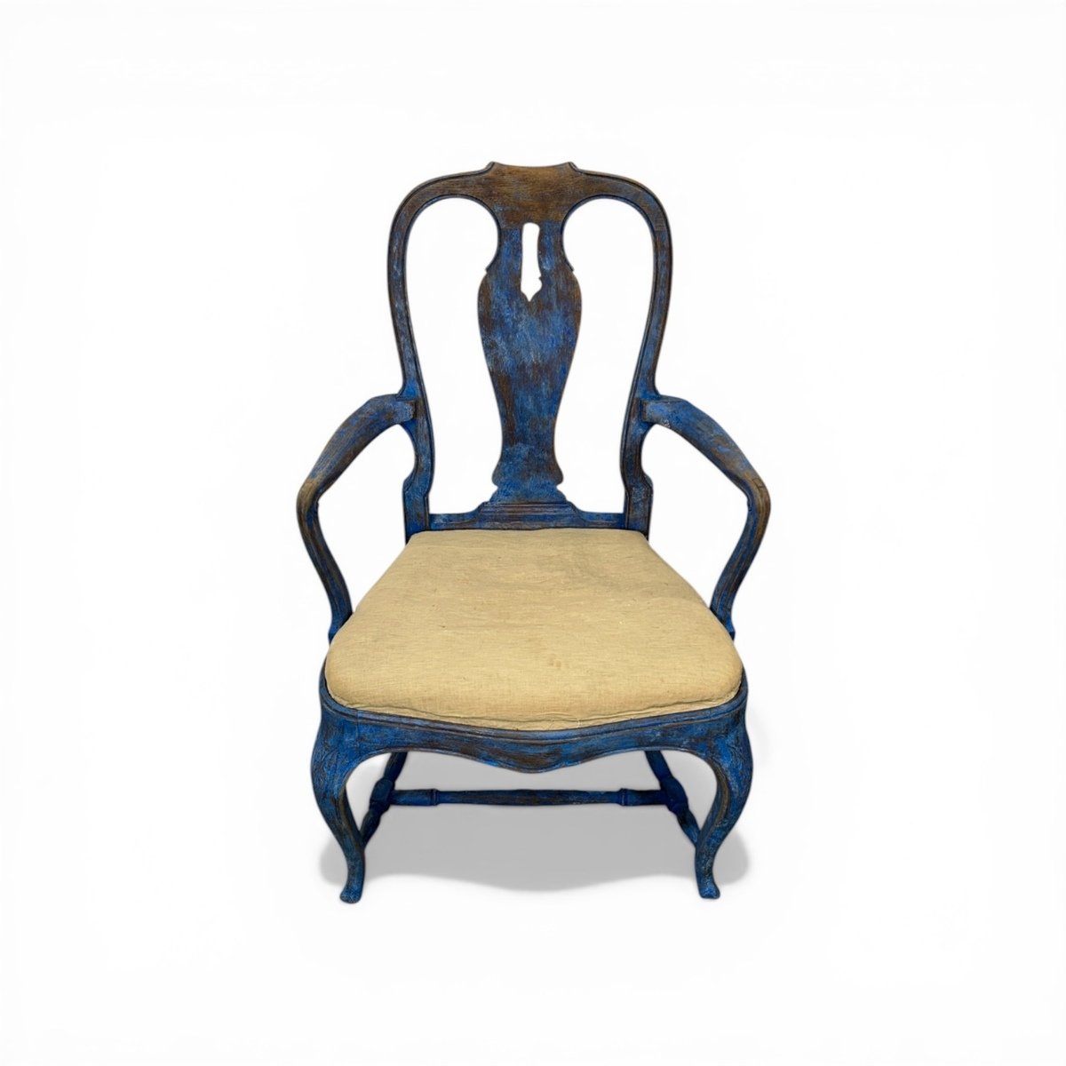 A beautiful pair of antique Swedish Rococo armchairs. - JAA