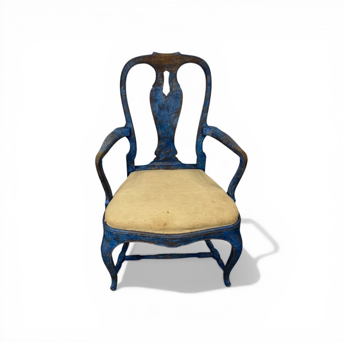 A beautiful pair of antique Swedish Rococo armchairs. - JAA