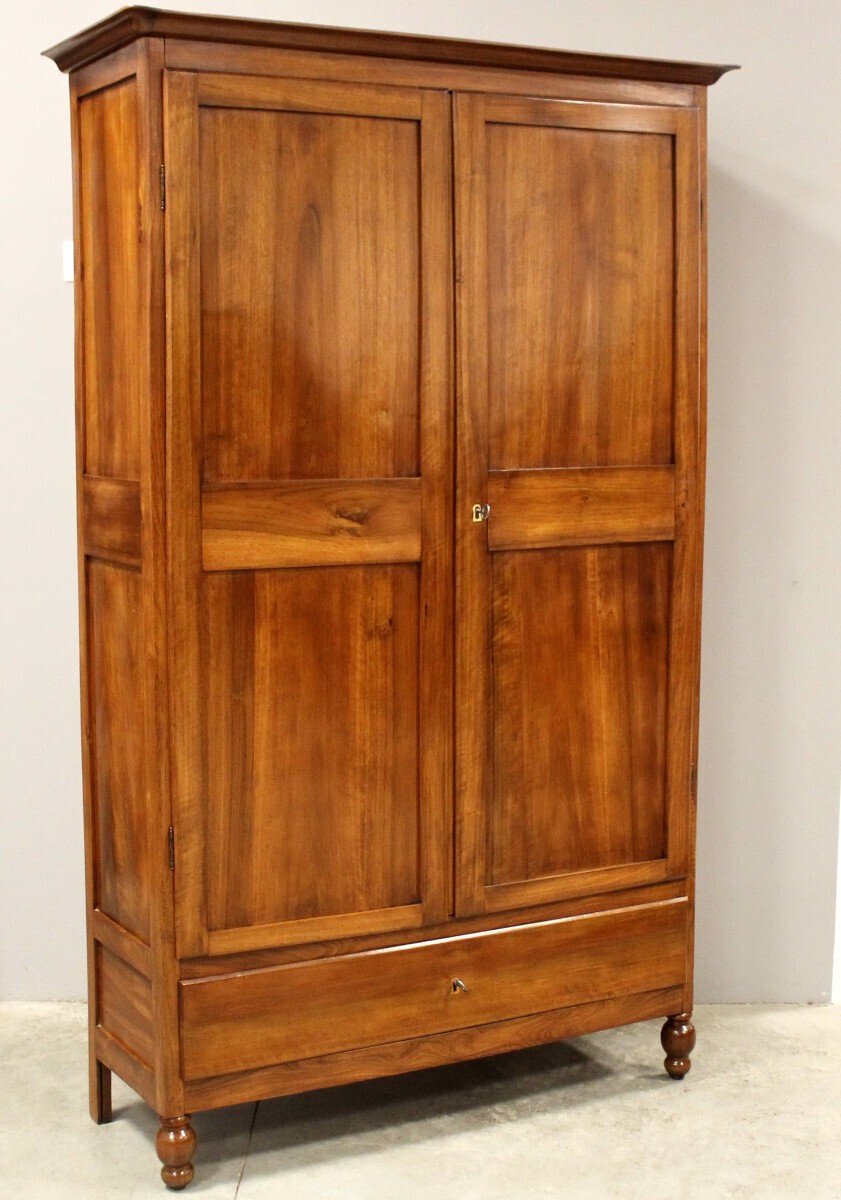 Italian Louis Philippe Walnut Armoire, 19th Century - JAA