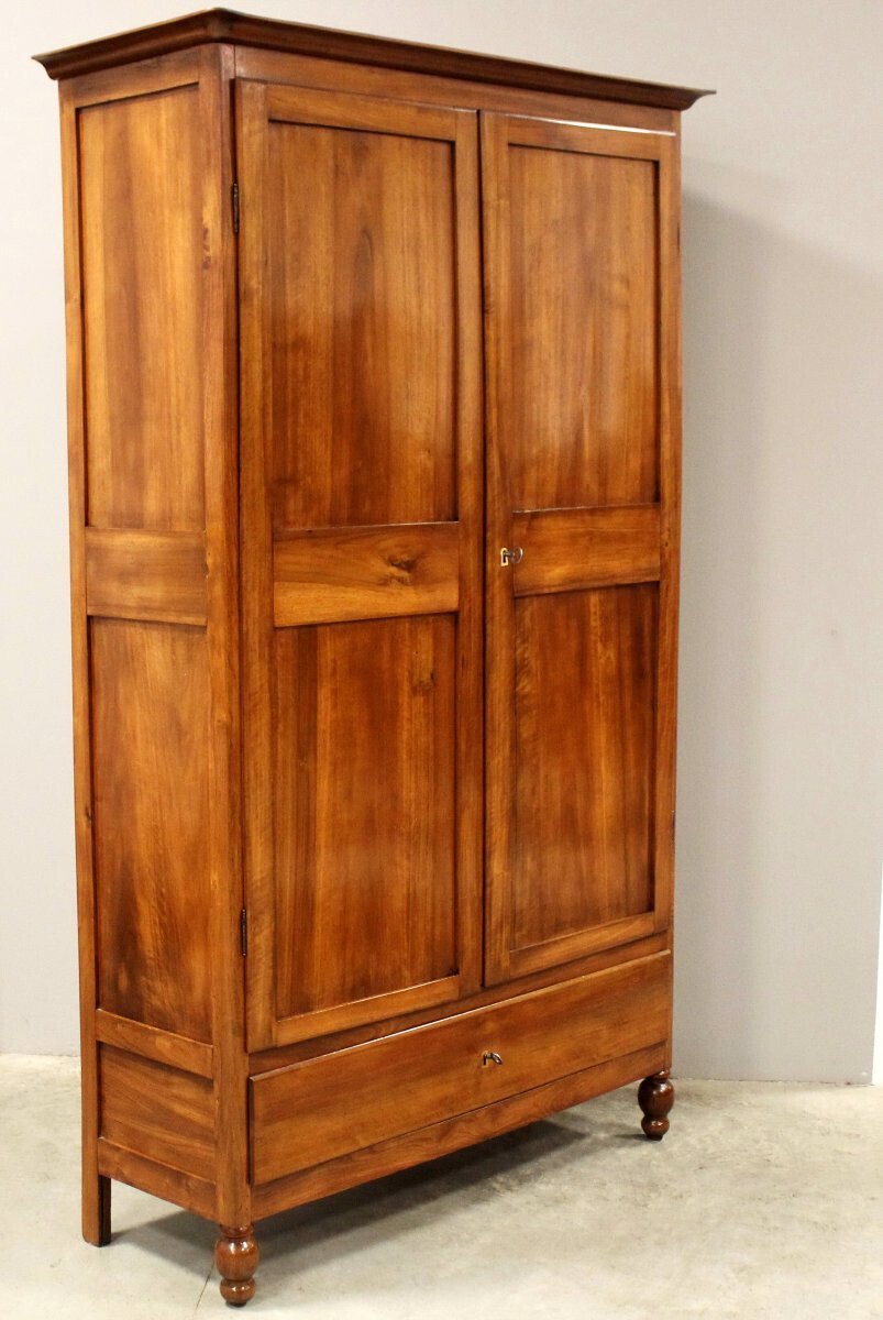 Italian Louis Philippe Walnut Armoire, 19th Century - JAA