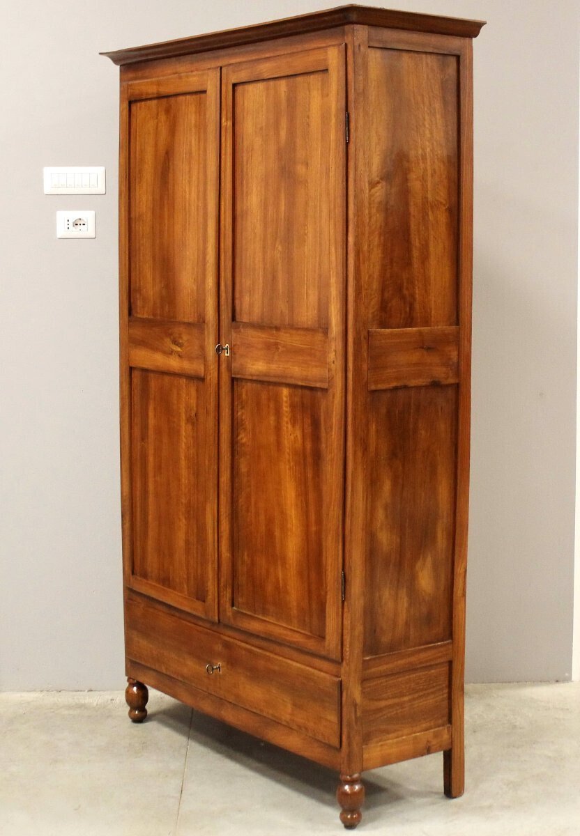Italian Louis Philippe Walnut Armoire, 19th Century - JAA