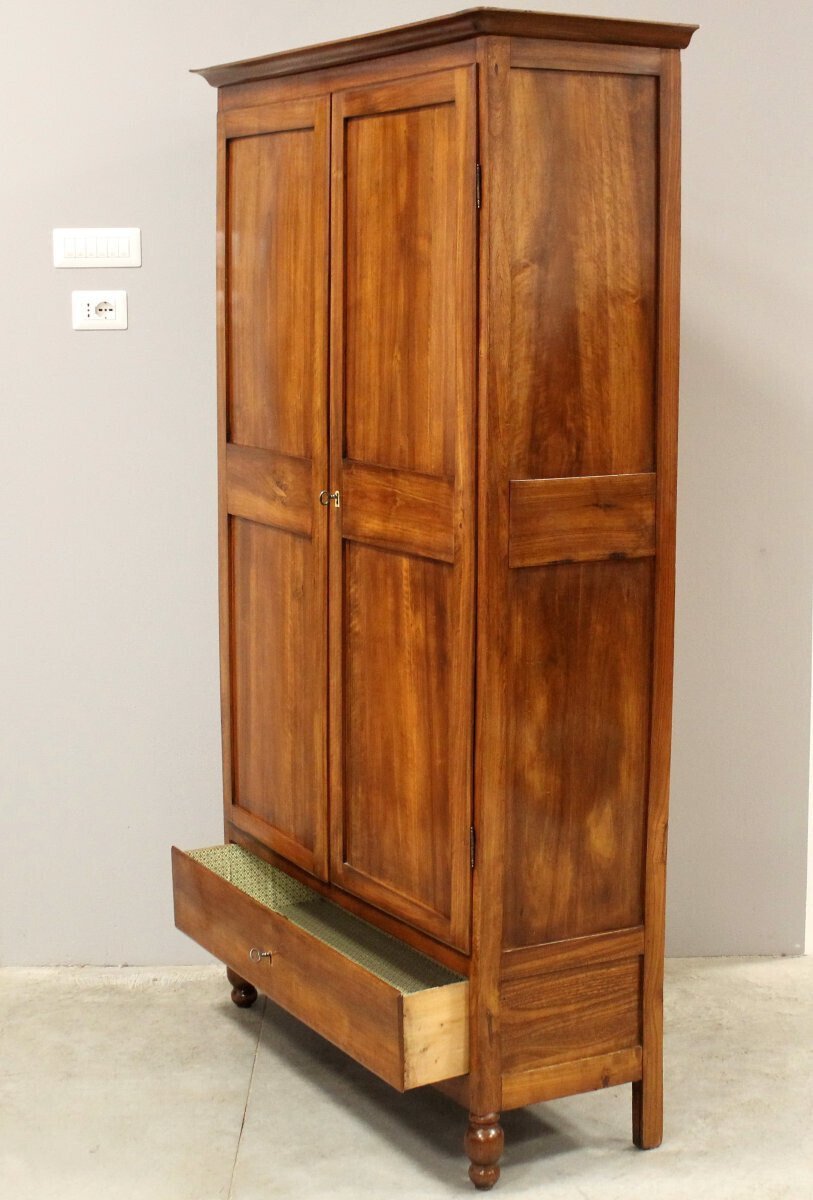 Italian Louis Philippe Walnut Armoire, 19th Century - JAA