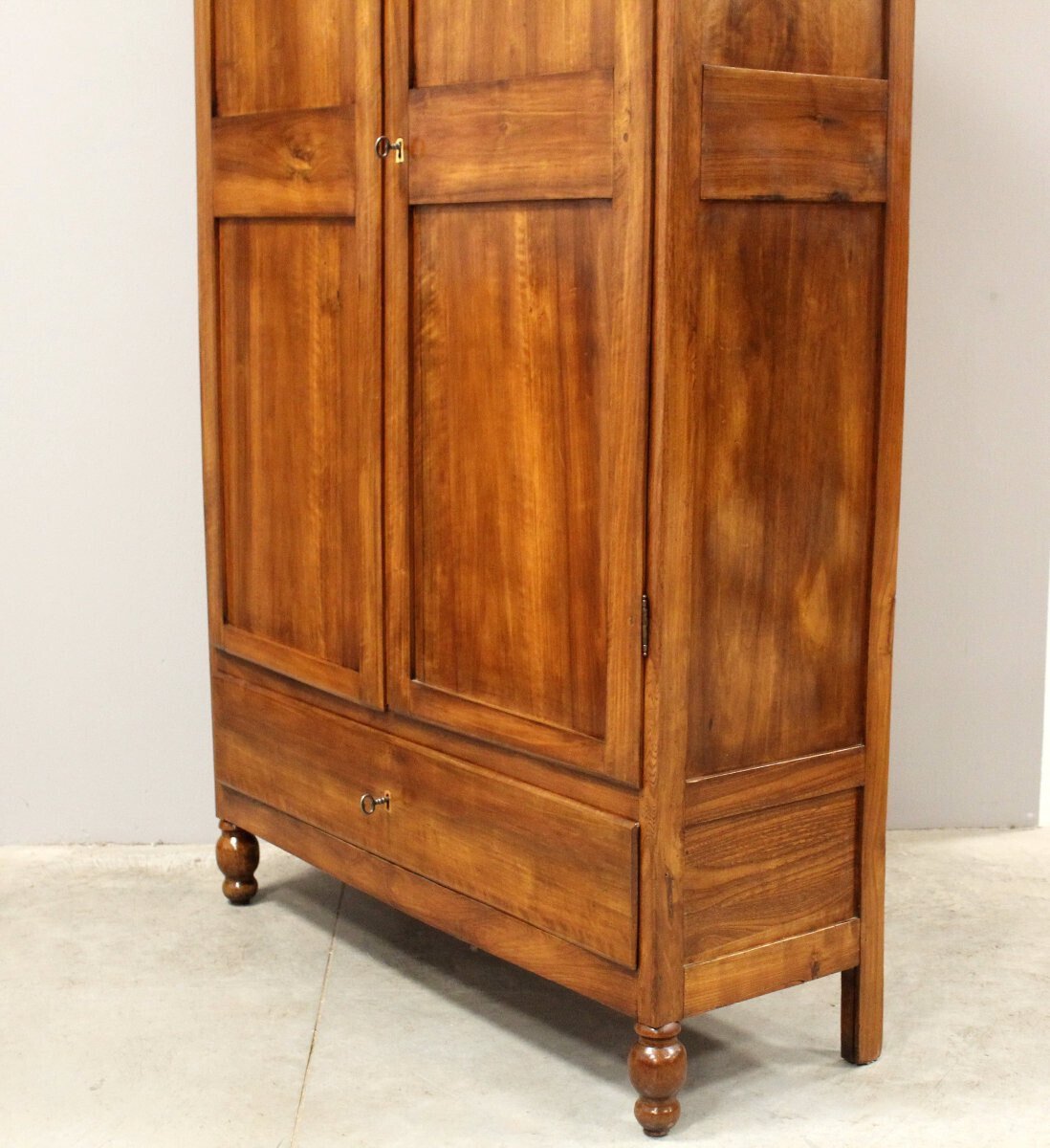 Italian Louis Philippe Walnut Armoire, 19th Century - JAA
