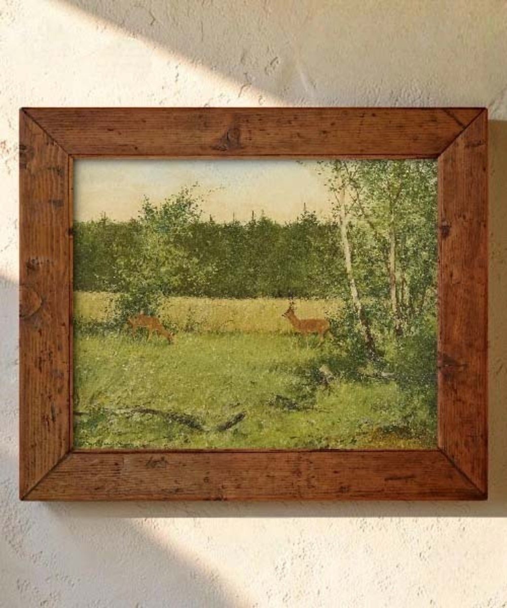 Deer at the Forest Edge, Oil on Canvas, Walter Meyer-Saalfeld - JAA