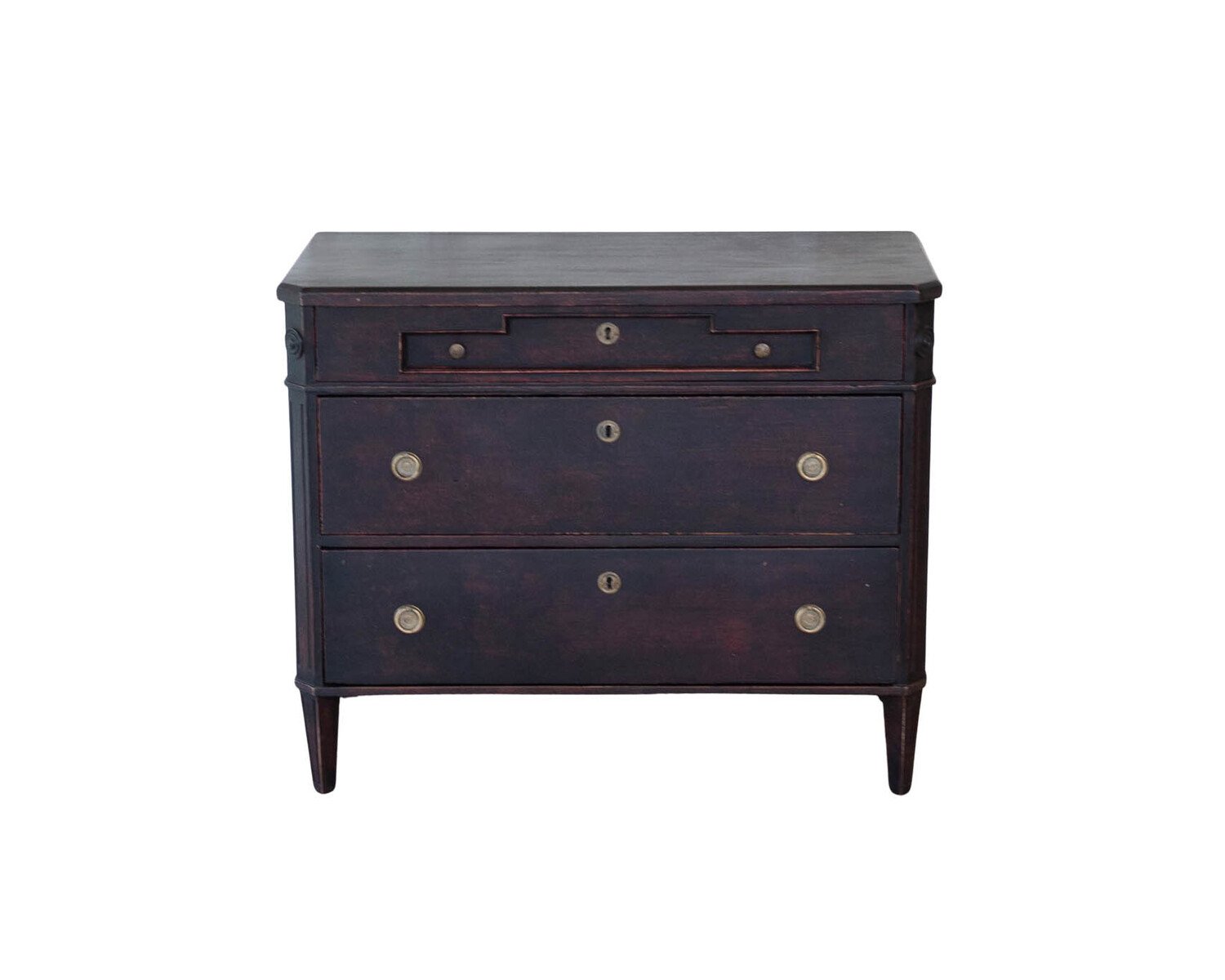 A unique Swedish chest of drawers reminiscent of the Gustavian style