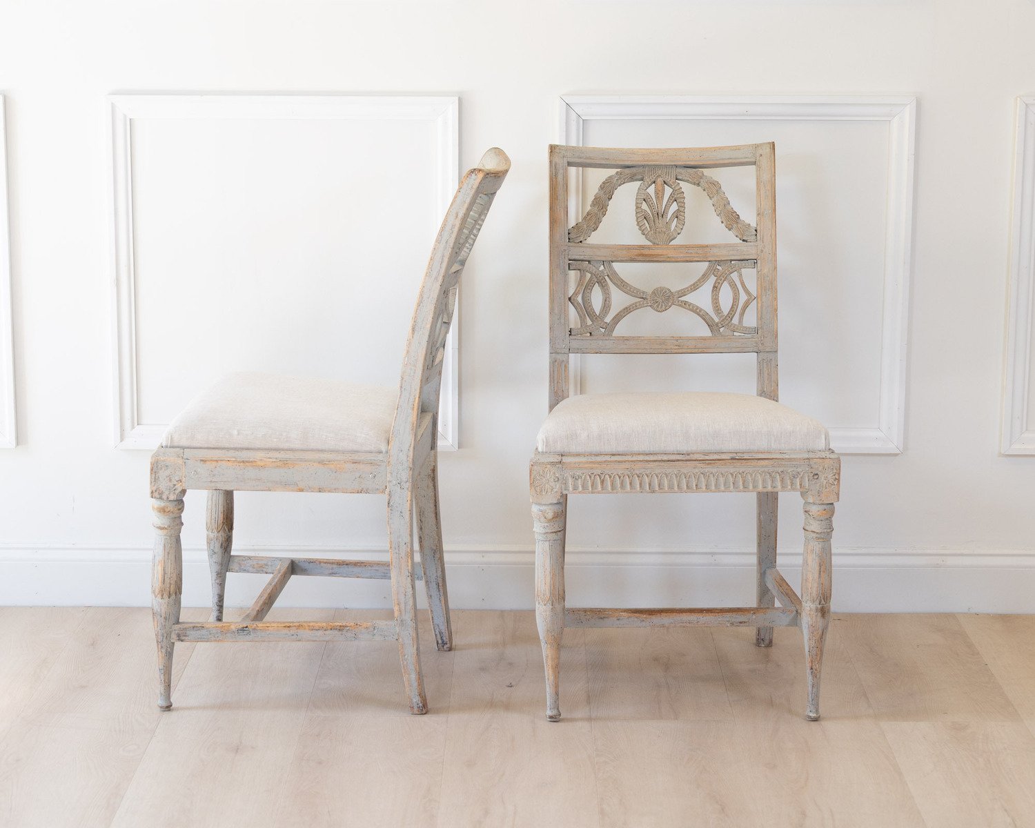 Pair of Gustavian Chairs, Lindome, Late 18th Century - JAA