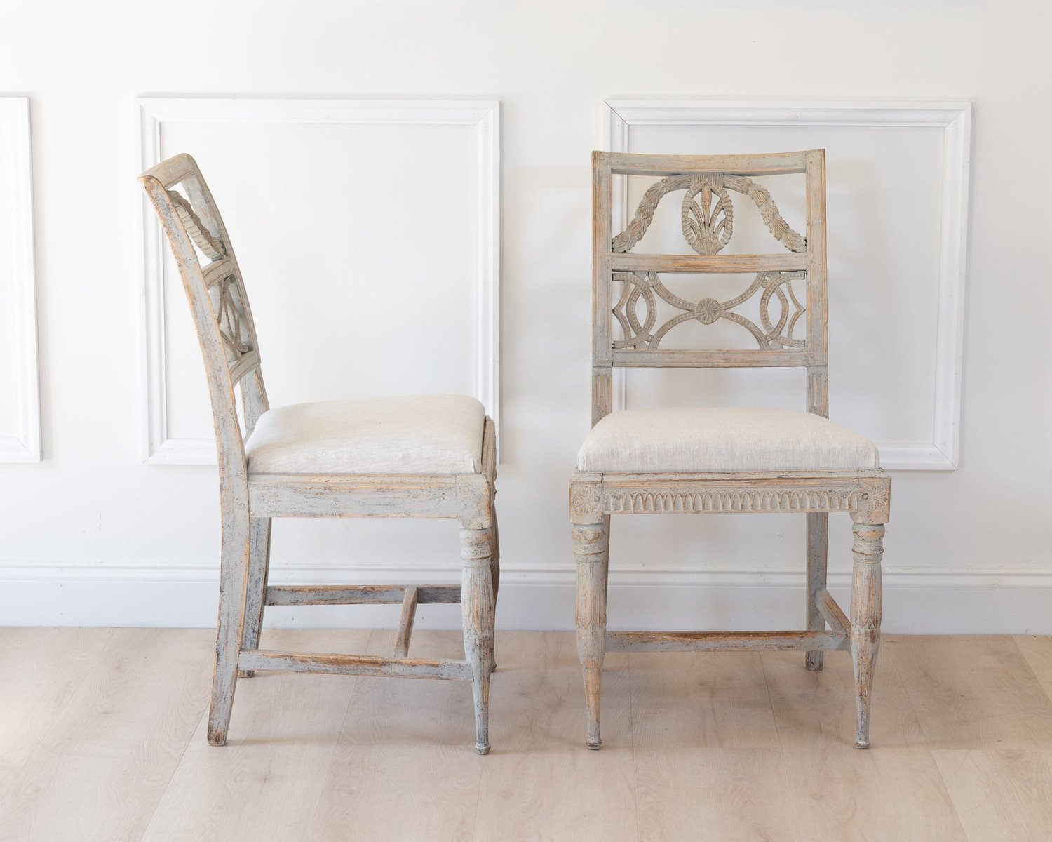 Pair of Gustavian Chairs, Lindome, Late 18th Century - JAA