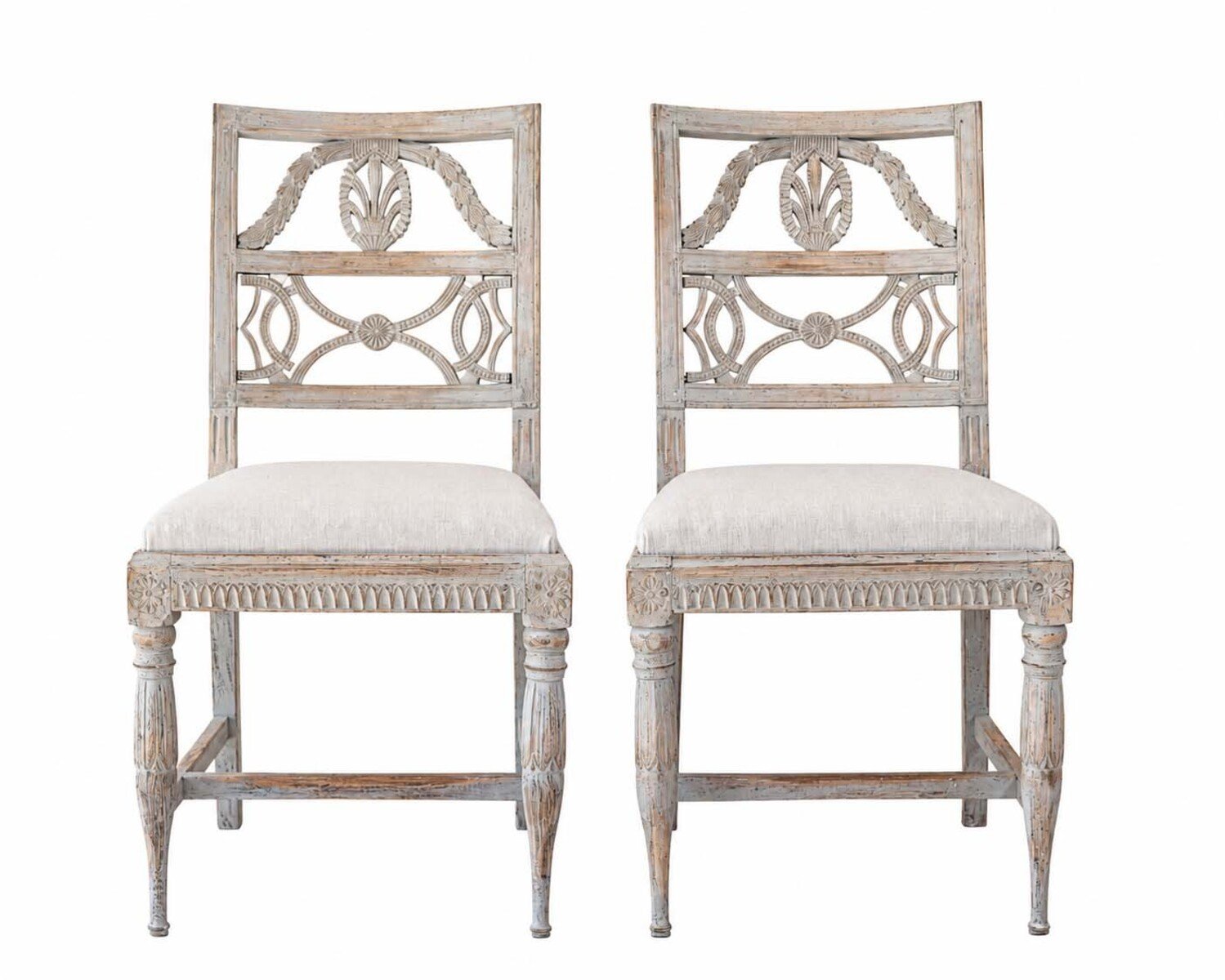 Pair of Gustavian Chairs, Lindome, Late 18th Century