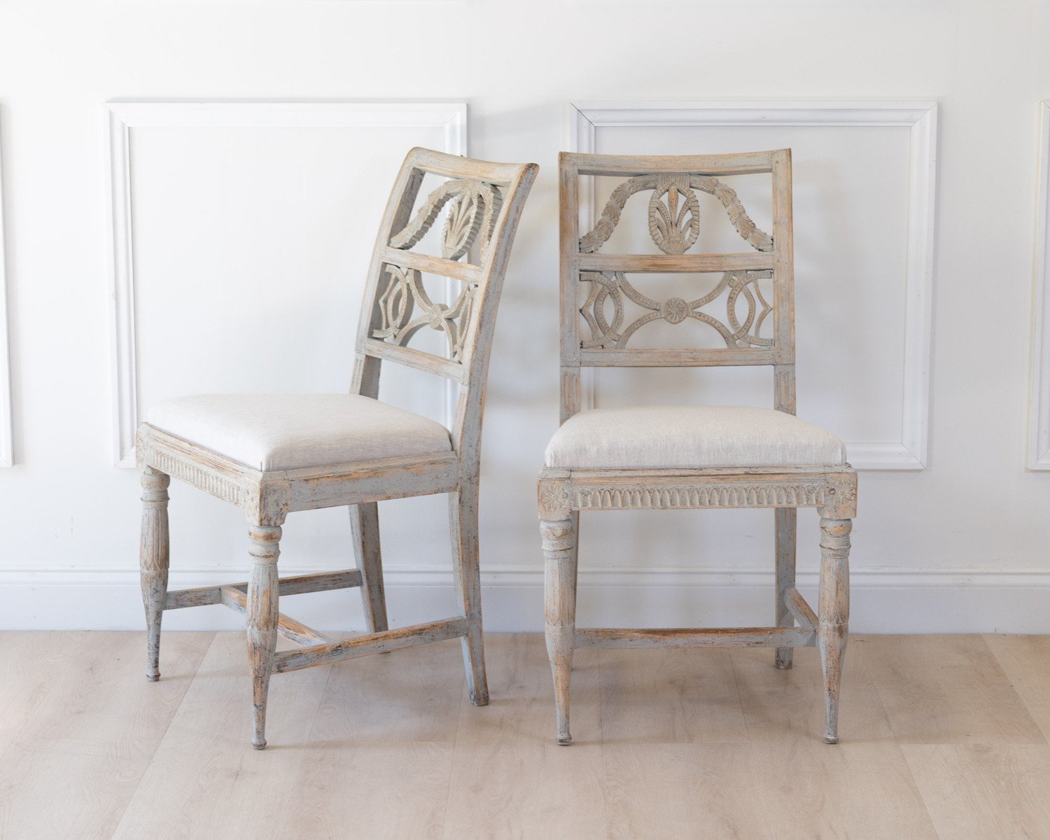 Pair of Gustavian Chairs, Lindome, Late 18th Century - JAA