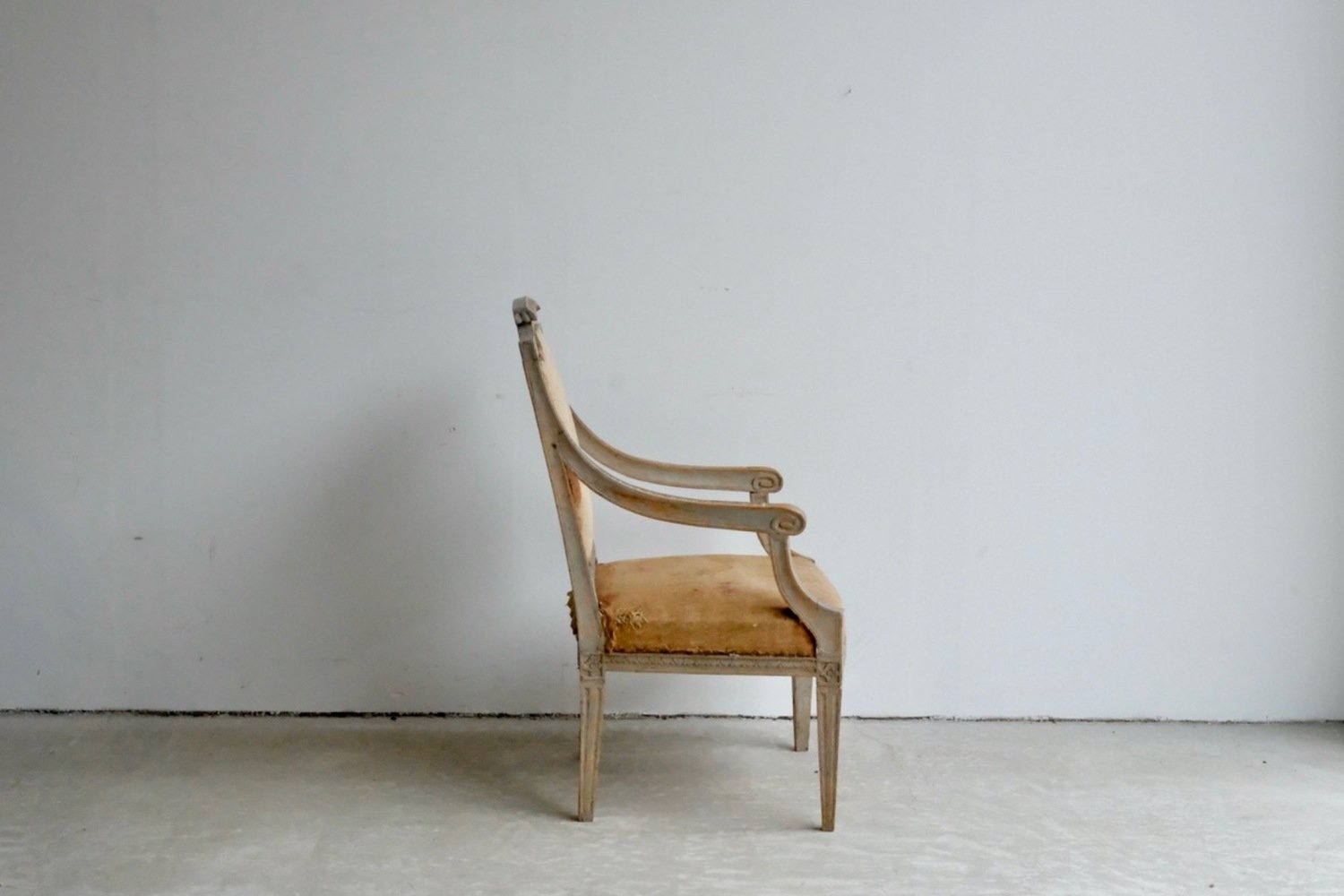 Provincial Gustavian Armchair in Original Paint, circa 1780 - JAA