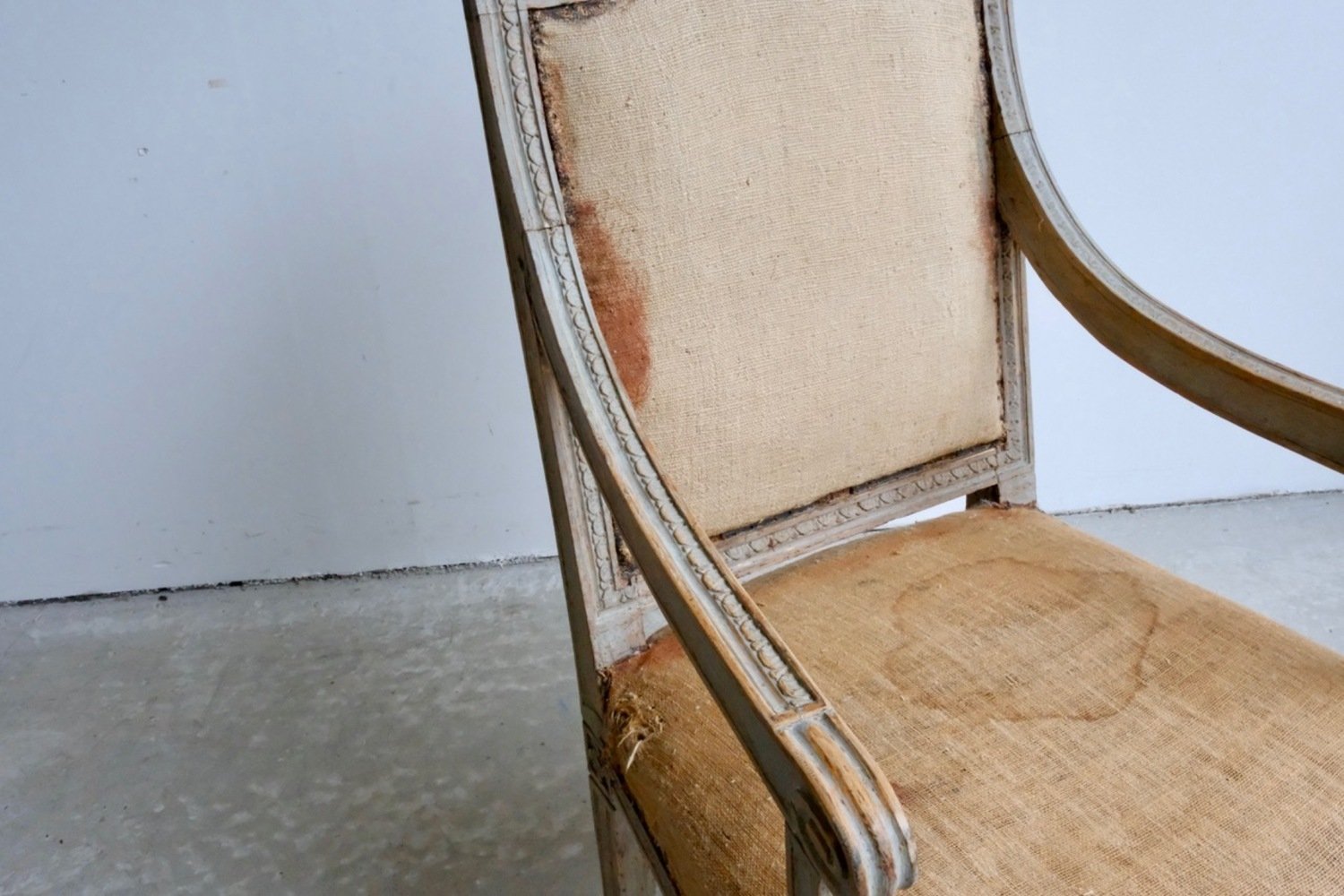 Provincial Gustavian Armchair in Original Paint, circa 1780 - JAA