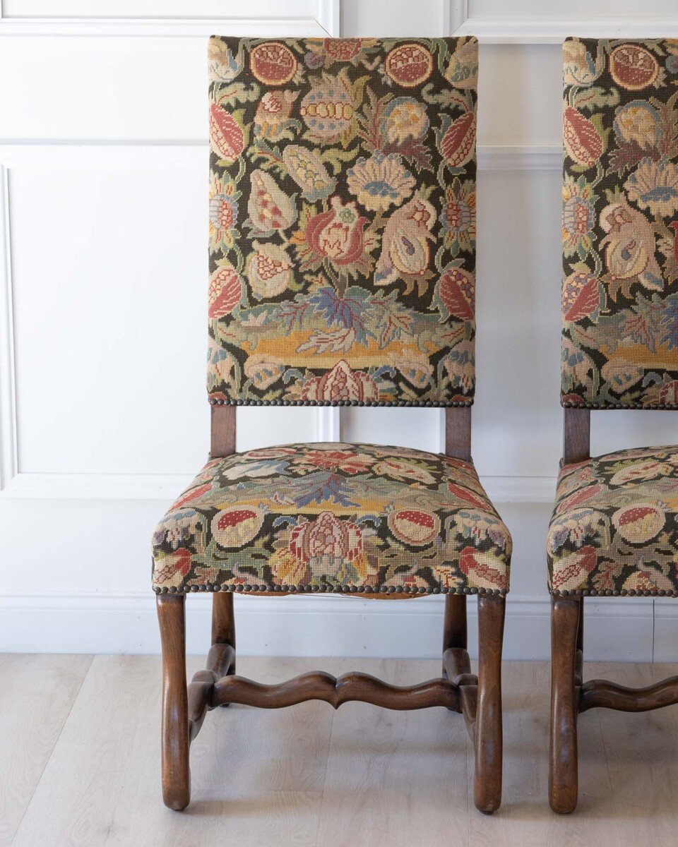 Set of Four French Beech Os de Mouton Chairs, Late 19th Century - JAA