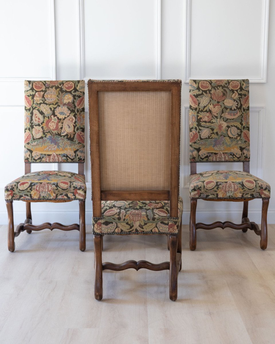 Set of Four French Beech Os de Mouton Chairs, Late 19th Century - JAA