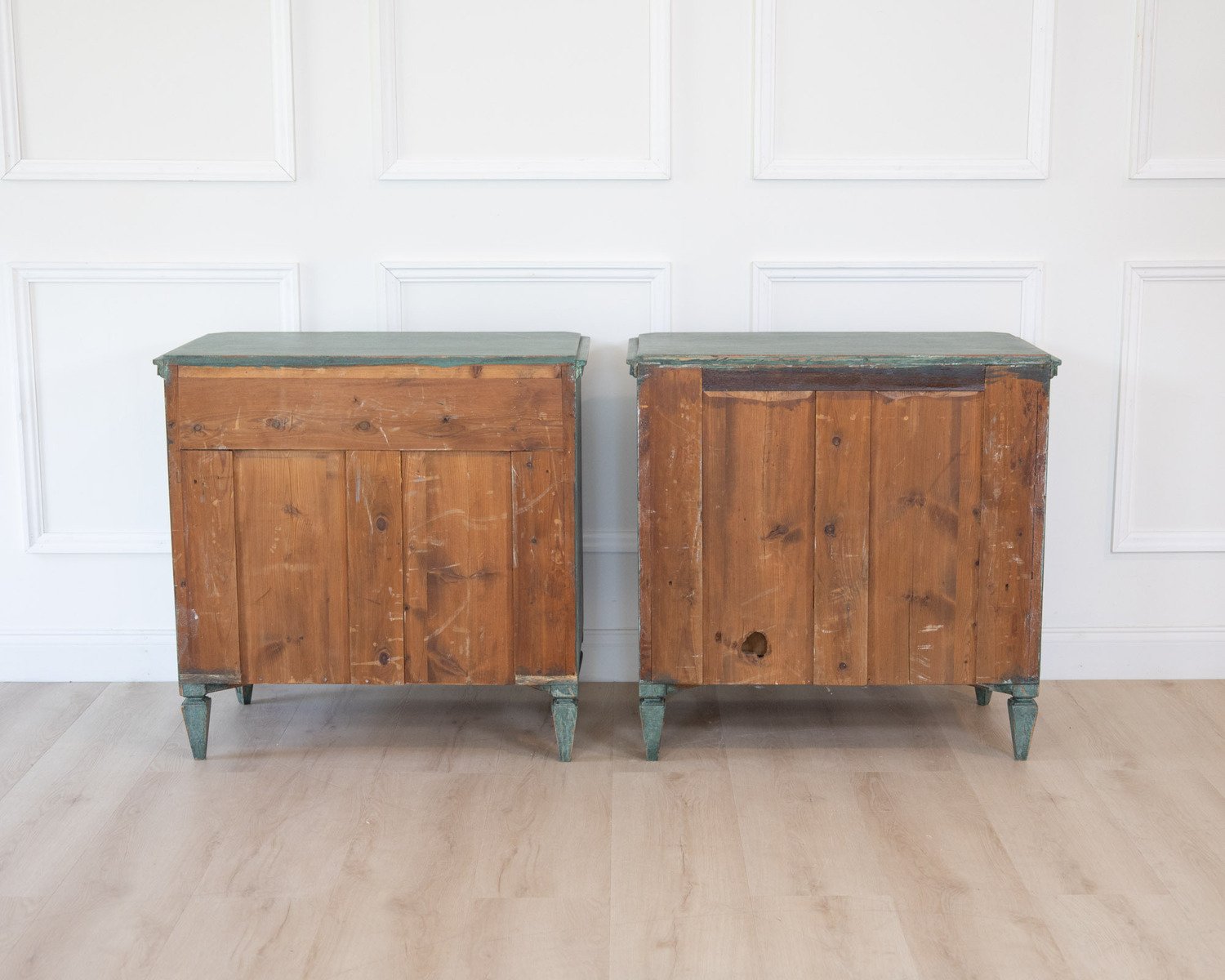 On Hold - Pair of Scandinavian Breakfront Chests of Drawers, circa 1920 - JAA