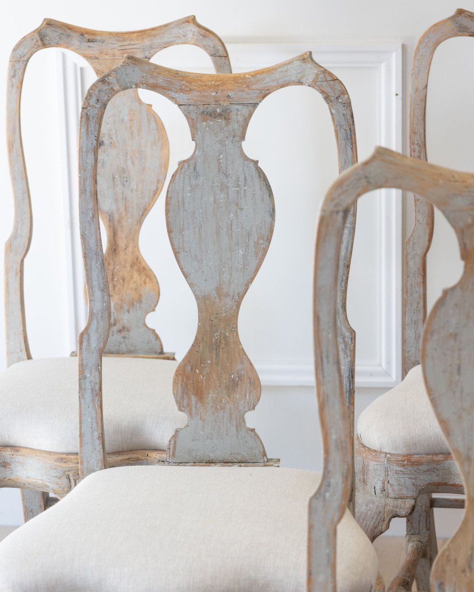 Set of Twelve Swedish Rococo Chairs, Lindome, circa 1760 - JAA
