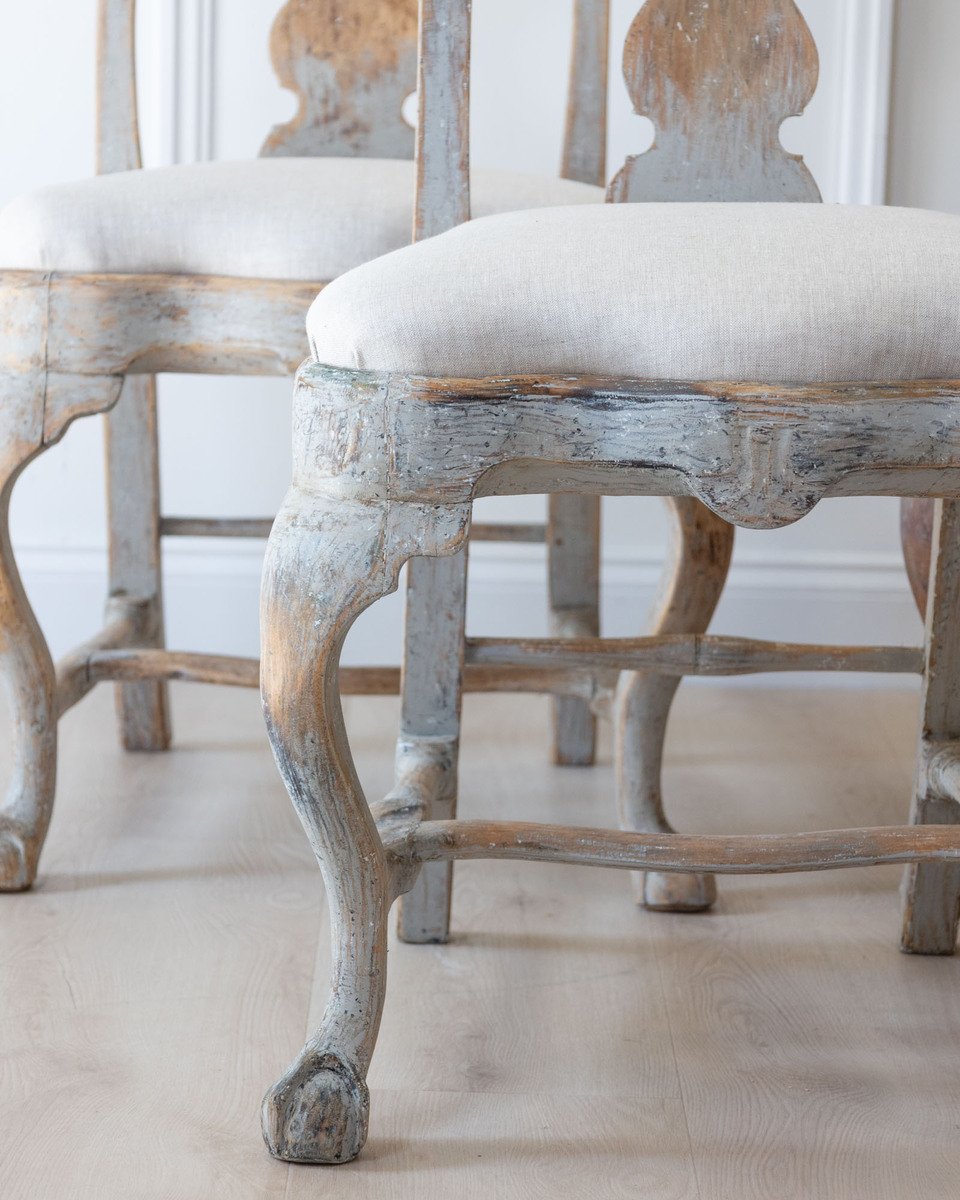 Set of Twelve Swedish Rococo Chairs, Lindome, circa 1760 - JAA