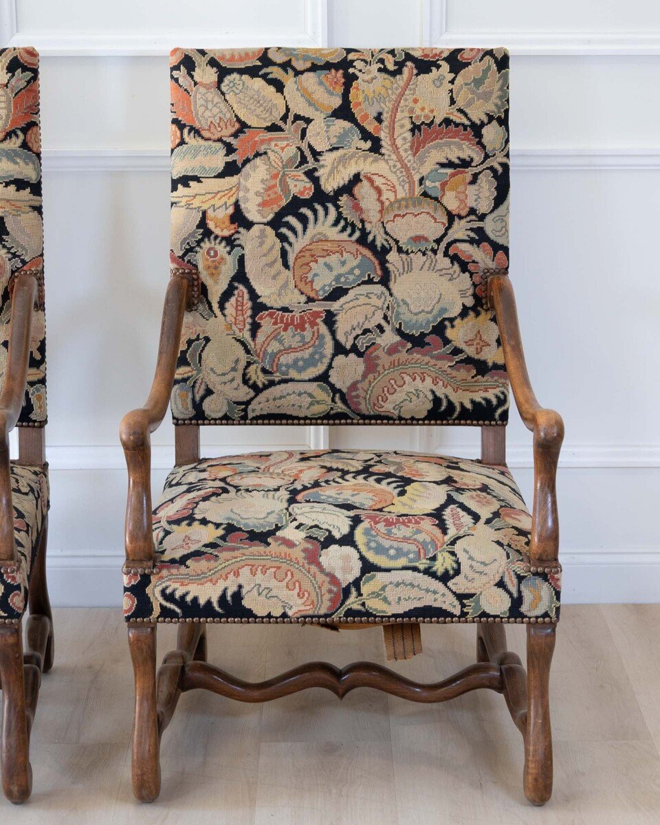 Pair of French Beech Os de Mouton Armchairs, circa 1900 - JAA